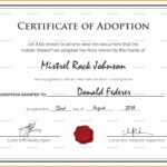 Adoption Certificate Template