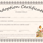 Adoption Certificate Template