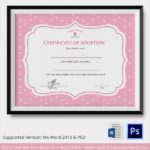 Adoption Certificate Template