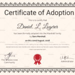 Adoption Certificate Template