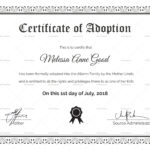 Adoption Certificate Template