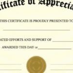 Army Certificate Of Appreciation Template