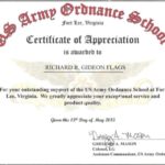 Army Certificate Of Appreciation Template