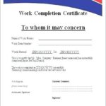 Army Certificate Of Completion Template