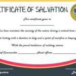 Army Certificate Of Completion Template