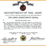 Army Certificate Of Completion Template