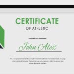 Athletic Certificate Template