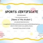 Athletic Certificate Template