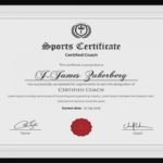 Athletic Certificate Template