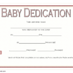 Baby Dedication Certificate Template