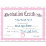 Baby Dedication Certificate Template