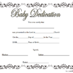 Baby Dedication Certificate Template