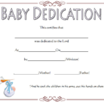 Baby Dedication Certificate Template