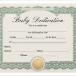 Baby Dedication Certificate Template