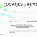 Baptism Certificate Template Word