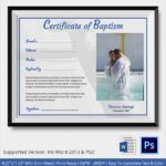 Baptism Certificate Template Word