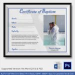 Baptism Certificate Template Word