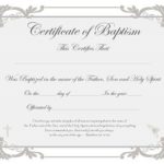 Baptism Certificate Template Word