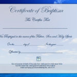 Baptism Certificate Template Word