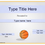 Basketball Camp Certificate Template