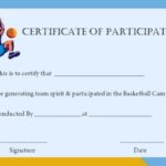 Basketball Camp Certificate Template