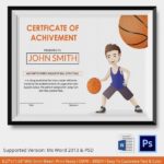 Basketball Camp Certificate Template