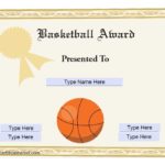 Basketball Certificate Template