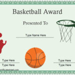 Basketball Certificate Template