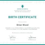 Birth Certificate Template For Microsoft Word