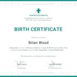 Birth Certificate Template For Microsoft Word