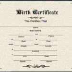 Birth Certificate Template For Microsoft Word