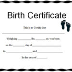 Birth Certificate Template For Microsoft Word