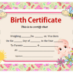 Birth Certificate Templates For Word