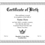 Birth Certificate Templates For Word