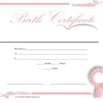 Birth Certificate Templates For Word