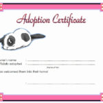 Blank Adoption Certificate Template