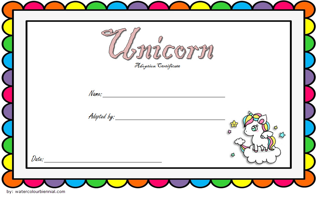 Blank Adoption Certificate Template