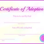 Blank Adoption Certificate Template