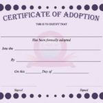 Blank Adoption Certificate Template