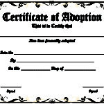 Blank Adoption Certificate Template