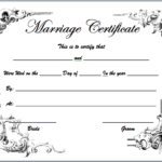 Blank Marriage Certificate Template