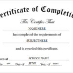 Certificate Of Achievement Template Word