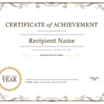 Certificate Of Achievement Template Word