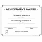 Certificate Of Achievement Template Word