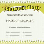 Certificate Of Appreciation Template Free Printable