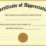 Certificate Of Appreciation Template Free Printable