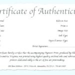 Certificate Of Authenticity Template