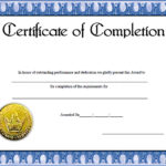 Certificate Of Completion Template Free Printable