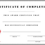 Certificate Of Completion Template Word