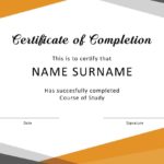 Certificate Of Completion Word Template